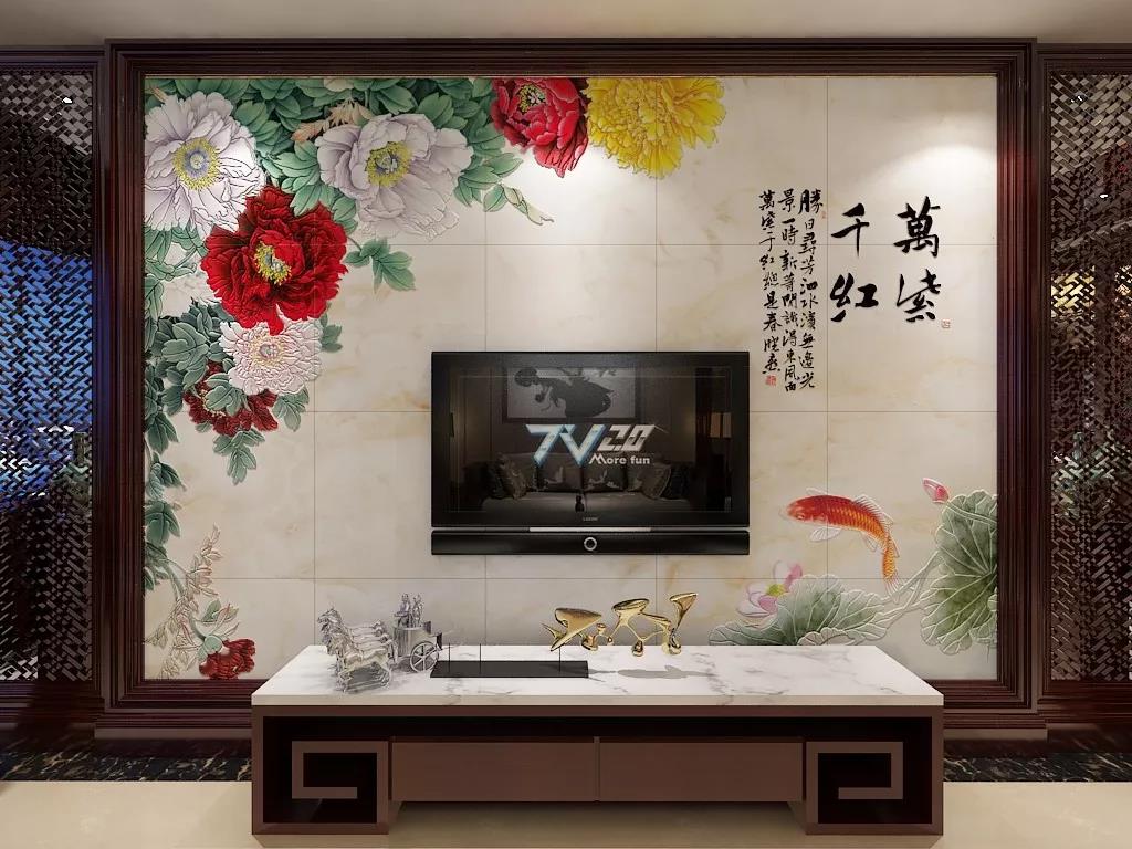 極具藝術(shù)的電視背景墻，顏值爆表